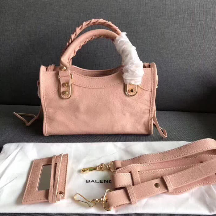BALENCIAG巴黎世家 機車包 23cm原版山羊皮配金邊  BL1365